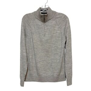 GAP Quiet Luxury Merino Wool Quarter Zip Sweater Men Medium Normcore Minimalist